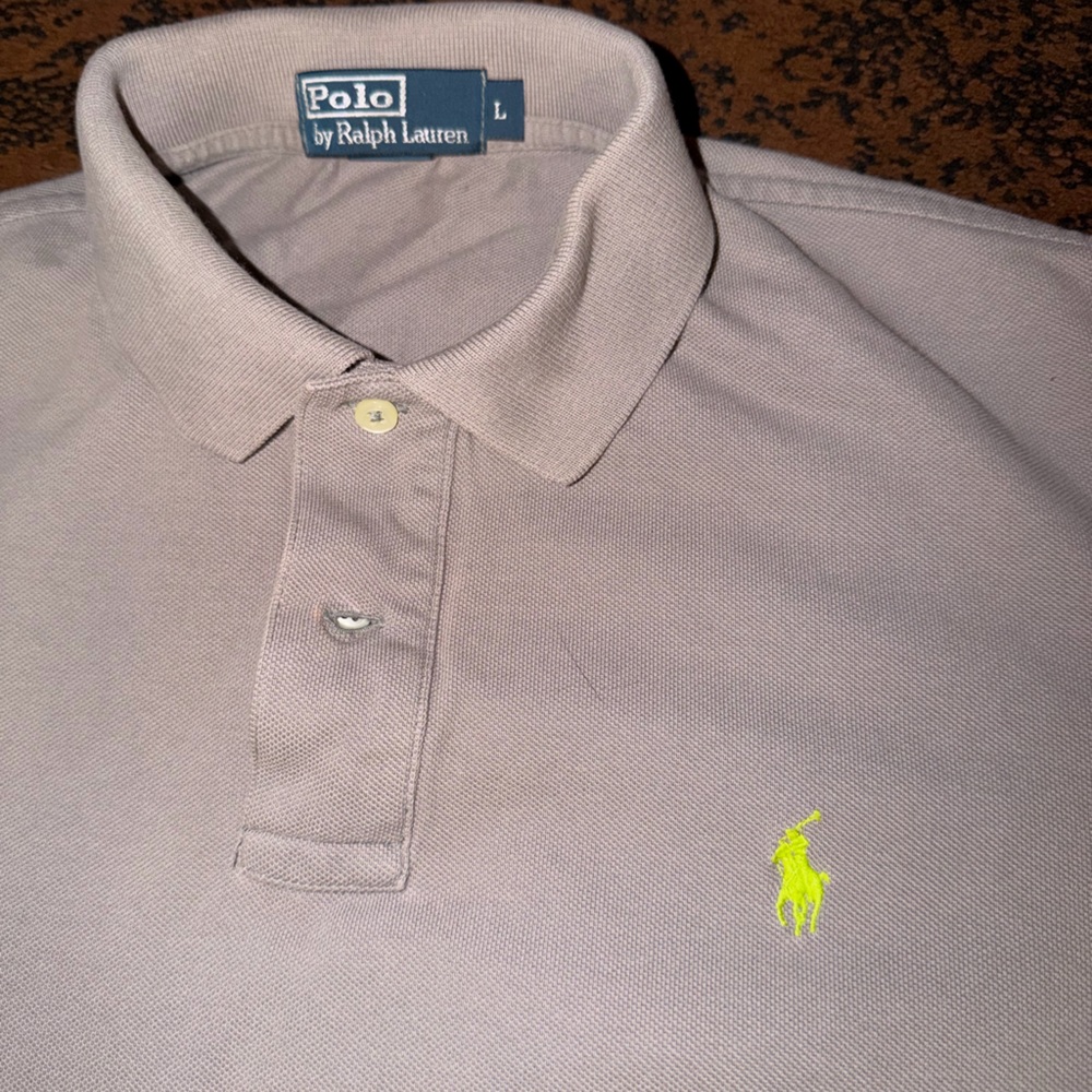 Polo by Ralph Lauren Men's grey Polo Shirt large